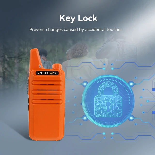 Alt view image 12 of 14 - RT22 Rechargeable Walkie Talkies, Long Range 2 Way Radio for Adults | Voice Activated, Emergency Alarm, Upgraded Type-C Charging, Portable Handheld Radio, Outdoor Hiking Travel(4 Pack, Orange)