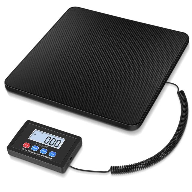 Alt view image 8 of 14 - Shipping Scale, 440LB x 10g High Accuracy Postal Scale, Hold & Tare | Carbon Fiber Platform, Digital Shipping Postal Scale for Packages, Luggage, Mailing, Postage, Battery & AC Adapter Included