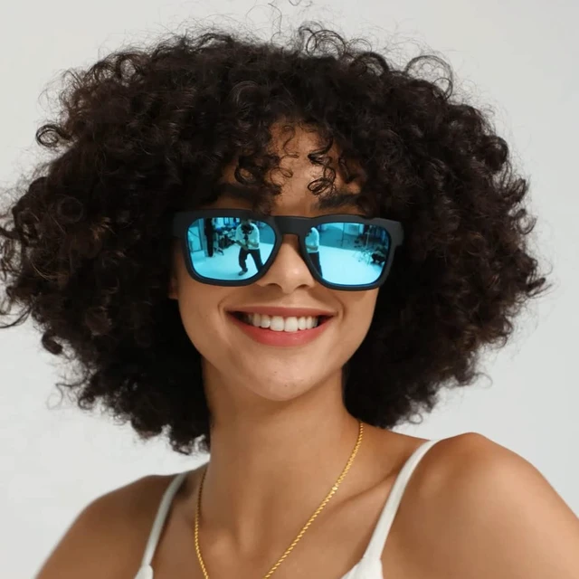 Alt view image 10 of 14 - Open Ear Smart Glasses, UV400 Z87.1 Lightweight Bluetooth Sunglasses | Up to 10H Playtime, Hands-Free Calling, Music Playback, Voice Control, Polarized Lens, Unisex for Daily Wear & Outdoor Sports