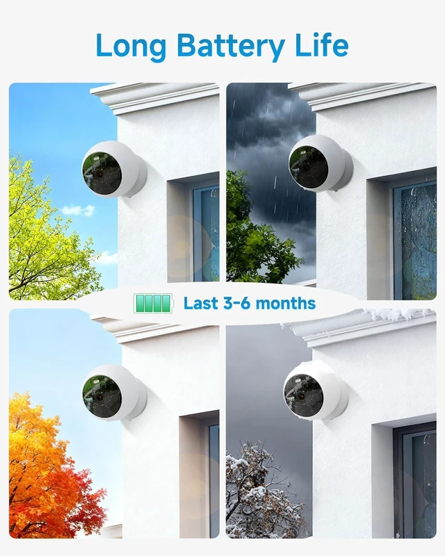 Alt view image 13 of 14 - B200 Outdoor Security Camera Wireless, 1080P Magnetic Camera | AI motion detection, no subscription fees,support solar panel, color night vision, 2-way talk,Magnetic, Alexa compatible.