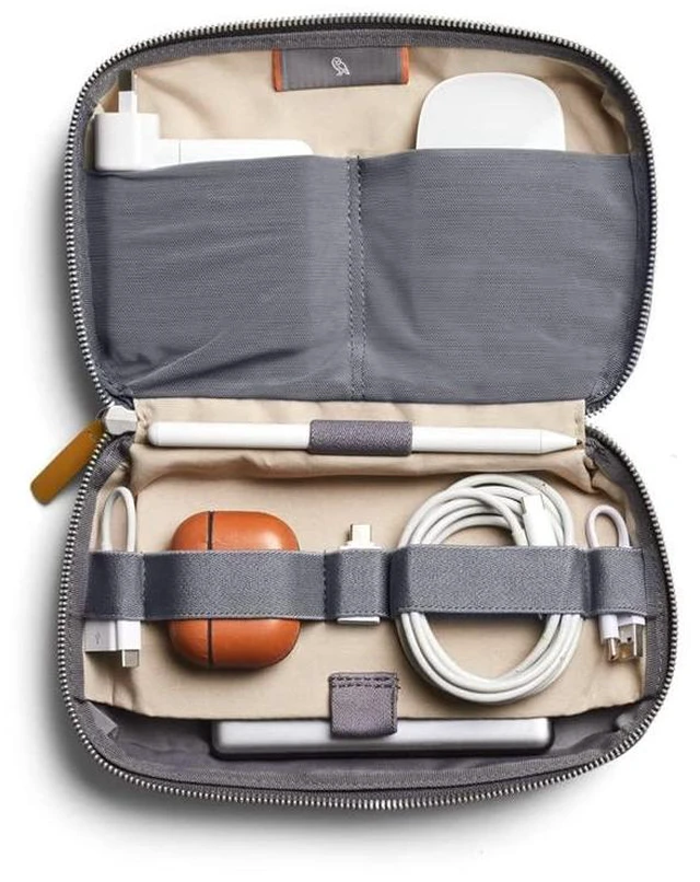 Alt view image 9 of 14 - Tech Kit (Tech Accessories Organizer Pouch, Zipper Closure, Stores Power Bank, Phone Charger, Cables & More) - Slate