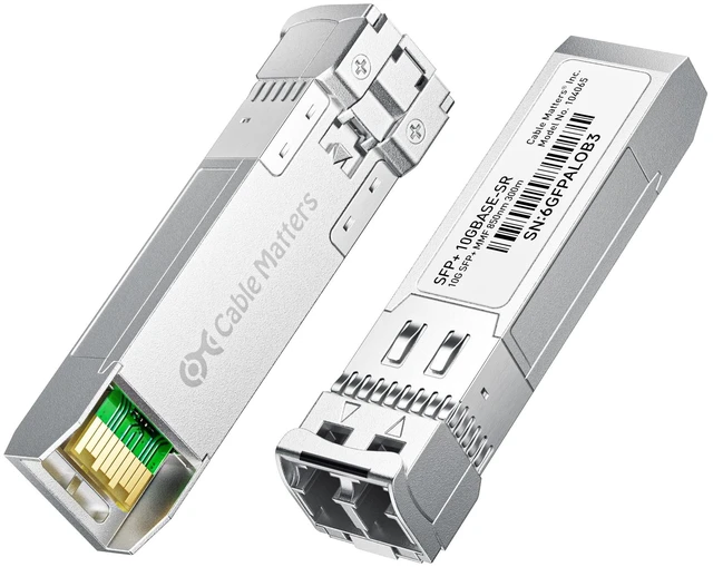 Alt view image 8 of 14 - 2-Pack 10GBASE-SR SFP+ LC Fiber Transceiver, up to 300m | 10G Multimode Fiber, Compatible with Cisco, Ubiquiti, TP-Link, D-Link, MikroTik, Netgear, Supermicro, HPE Aruba