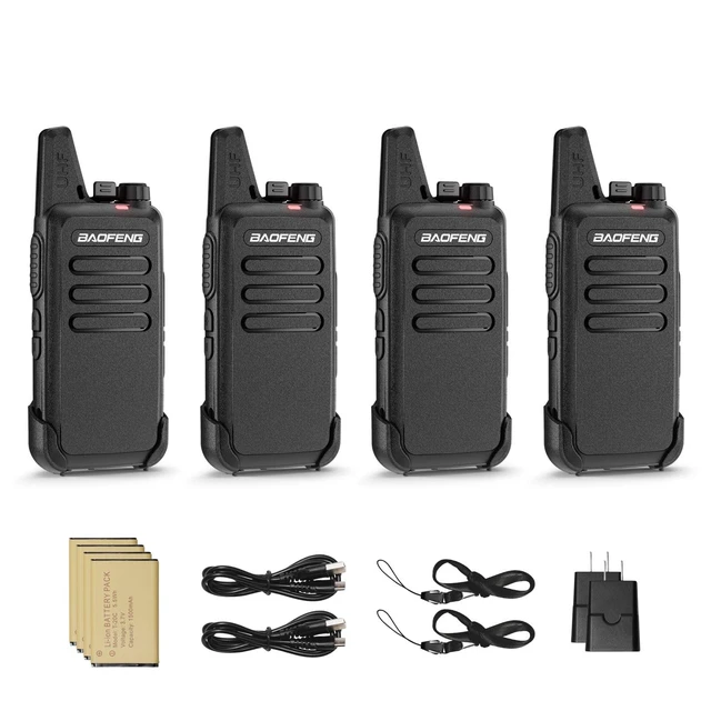 Alt view image 8 of 14 - T22 Walkie Talkies for Adults Business, 22 FRS Channels, 4 Pack | Two Way Radios, 1500mAh USB-C Rechargeable Battery, 1W Loud Speaker for Hotels, Restaurants, Warehouses, and Event Teams