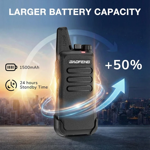 Alt view image 9 of 14 - T22 Walkie Talkies for Adults Business, 22 FRS Channels, 4 Pack | Two Way Radios, 1500mAh USB-C Rechargeable Battery, 1W Loud Speaker for Hotels, Restaurants, Warehouses, and Event Teams