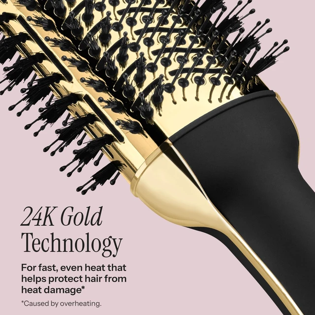 Alt view image 9 of 14 - 24K Gold Blow Dryer Brush, Round Brush Blow Dryer for Salon-Worthy Blowouts in One Step, Fast Styling & Long-Lasting Results