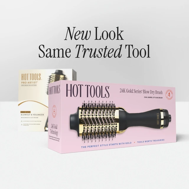Alt view image 14 of 14 - 24K Gold Blow Dryer Brush, Round Brush Blow Dryer for Salon-Worthy Blowouts in One Step, Fast Styling & Long-Lasting Results