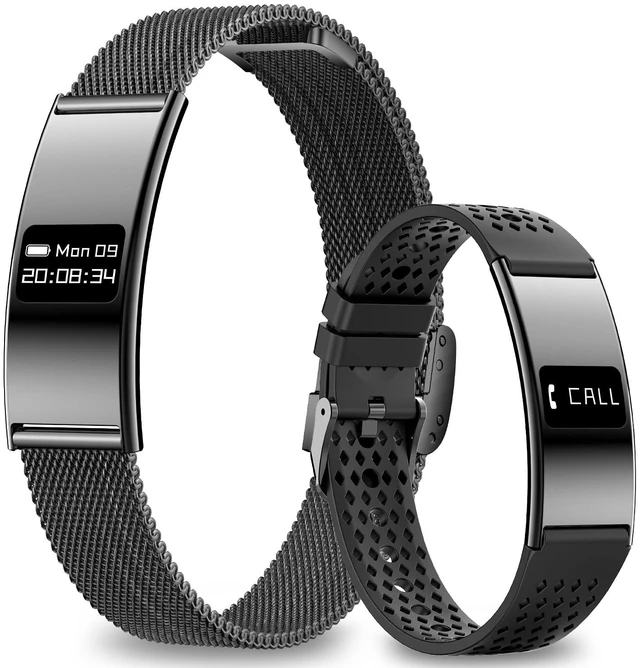Alt view image 8 of 14 - Smart Bracelet for Women Men, Activity Fitness Tracker, Smart Wristband with Heart Rate/Blood Oxygen/Sleep Monitor/Pedometer, IPX8 Waterproof Slim Smart Watch for Android iPhone, 2 Bands, Black