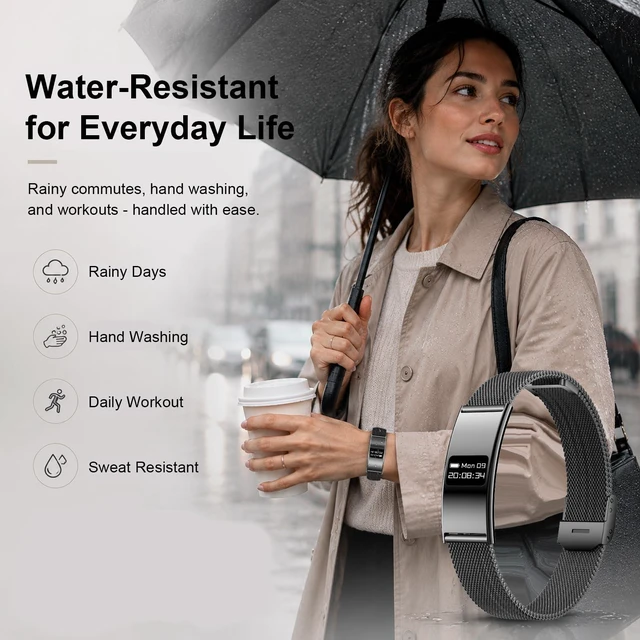Alt view image 13 of 14 - Smart Bracelet for Women Men, Activity Fitness Tracker, Smart Wristband with Heart Rate/Blood Oxygen/Sleep Monitor/Pedometer, IPX8 Waterproof Slim Smart Watch for Android iPhone, 2 Bands, Black