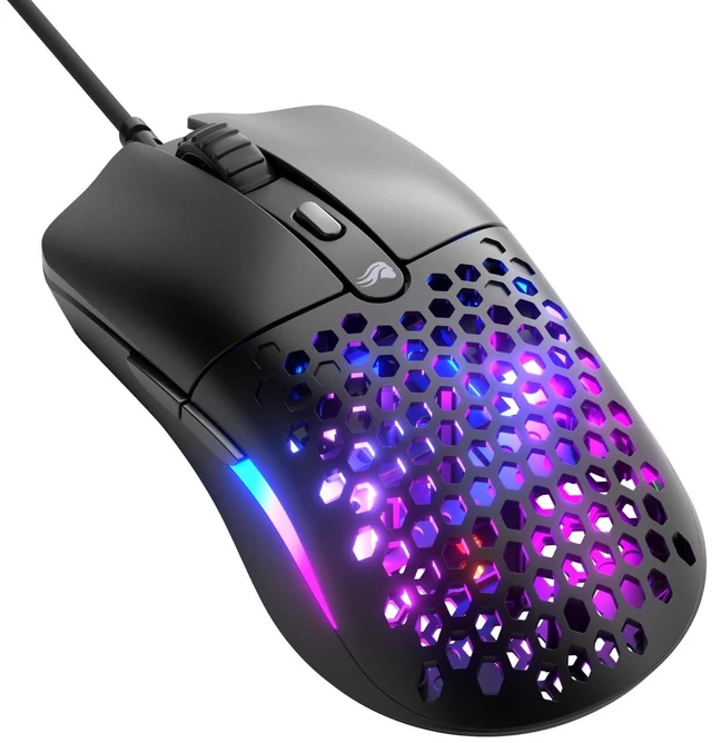 Alt view image 8 of 14 - Model O Eternal Ultralight RGB Gaming Mouse - Wired - 55g Lightweight - Customizable RGB Lighting - 6 Programmable Buttons - Symmetrical Design - 12K DPI Optical Sensor - PC/Mac - Black