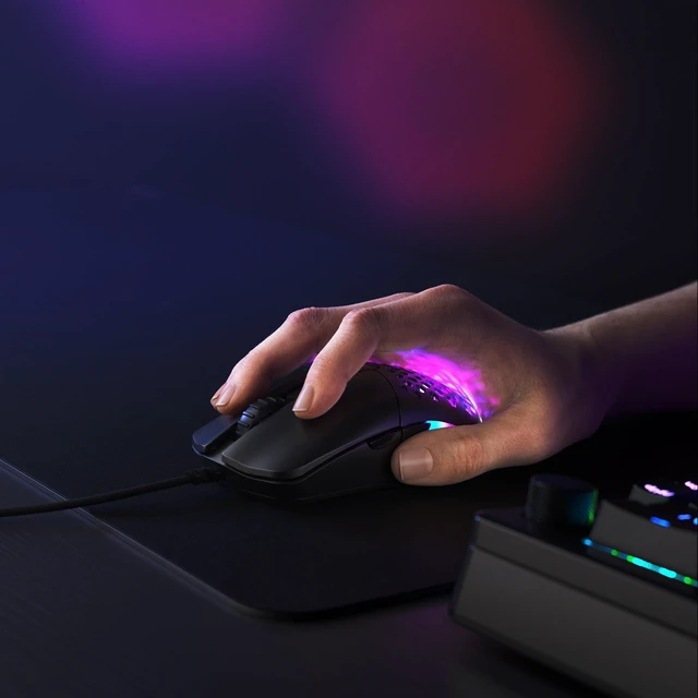 Alt view image 9 of 14 - Model O Eternal Ultralight RGB Gaming Mouse - Wired - 55g Lightweight - Customizable RGB Lighting - 6 Programmable Buttons - Symmetrical Design - 12K DPI Optical Sensor - PC/Mac - Black