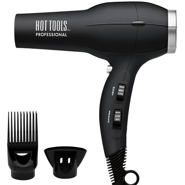 Alt view image 7 of 12 - Pro Artist 1875 Watt Turbo Ionic Salon Hair Dryer, Black | High Airflow for Fast Drying, Lightweight Design, Frizz Control, Diffuser, Concentrator, Multiple Heat Settings, Cool Shot
