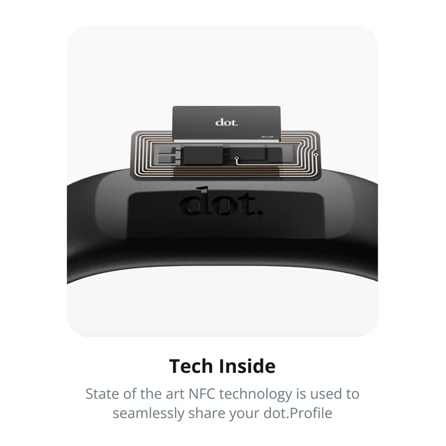 Alt view image 7 of 10 - Band - Digital Business Card Wristband - Tap Compatible with iPhone & Android (Black)