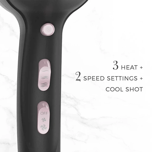 Alt view image 9 of 14 - Pro Pearl Ceramic Hair Dryer, 1875W, 3 Heat + 2 Speed | Professional AC Motor for Fast Drying, Cool Shot Feature, Diffuser and Concentrator Included, Pearl Ceramic for Smooth Hair