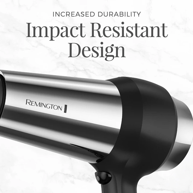 Alt view image 10 of 14 - Impact Resistant Hair Dryer, 1875W Ceramic Ionic | Shock-Absorbing Rubber Wrap for Durability, Diffuser and Concentrator Included, 3 Heat and 2 Speed Settings, Cool Shot Button
