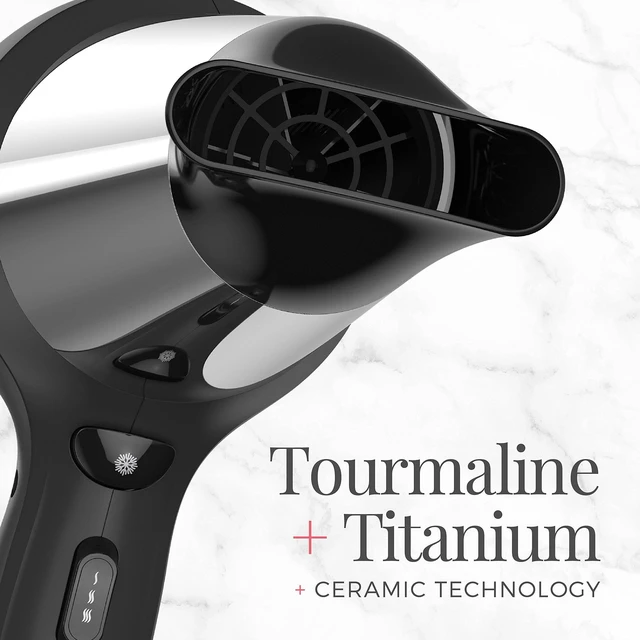 Alt view image 11 of 14 - Impact Resistant Hair Dryer, 1875W Ceramic Ionic | Shock-Absorbing Rubber Wrap for Durability, Diffuser and Concentrator Included, 3 Heat and 2 Speed Settings, Cool Shot Button