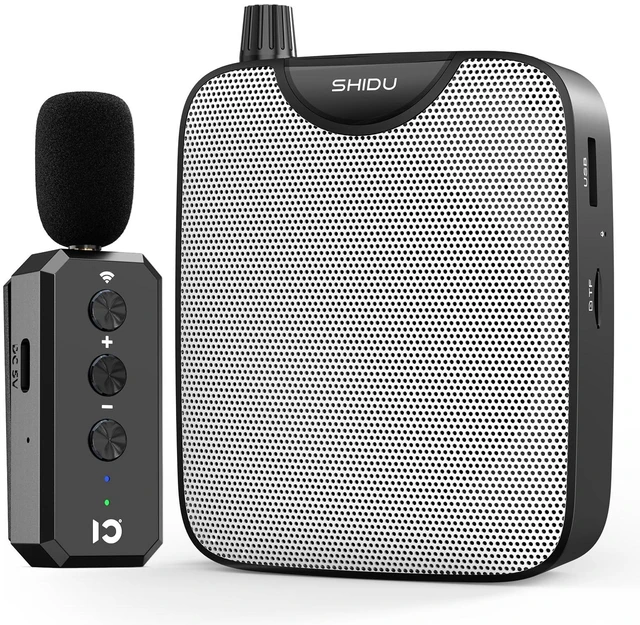 Alt view image 8 of 14 - 35W Voice Amplifier for Teachers Bluetooth Wireless Lavalier Mic | Portable Microphone and Speaker, Power Voice Amplifier Personal Clip on Microphone System for Tour Guides Fitness Instructors