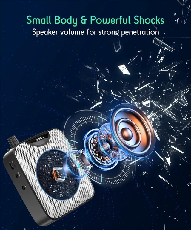 Alt view image 14 of 14 - 35W Voice Amplifier for Teachers Bluetooth Wireless Lavalier Mic | Portable Microphone and Speaker, Power Voice Amplifier Personal Clip on Microphone System for Tour Guides Fitness Instructors