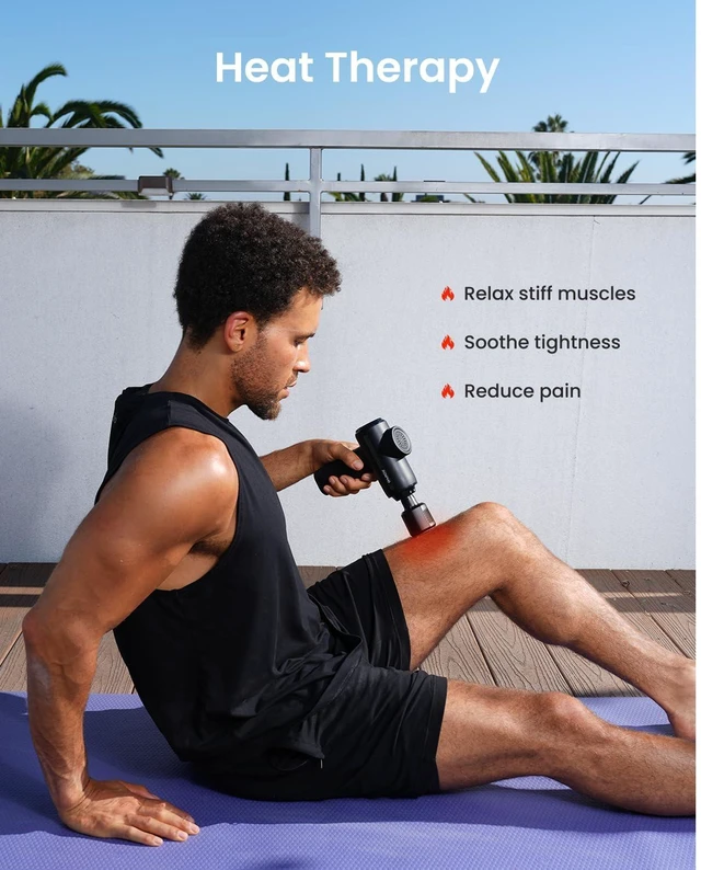 Alt view image 11 of 14 - Active Thermacool 2 Massage Gun with Intuitive Heat and Cold Control | VA Display Handheld Percussion 10mm Deep Tissue Massager for Neck Back Muscle, FSA Eligible Gift for Men Women Athletes HSA