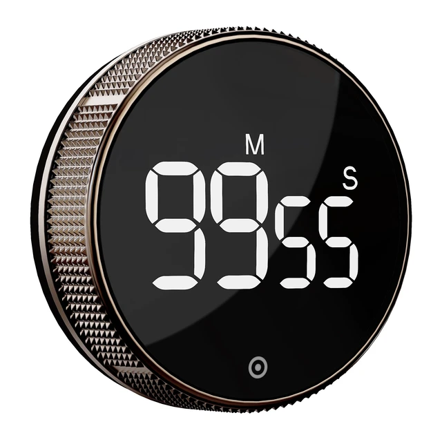 Alt view image 8 of 14 - Kitchen Timer with LED Digital Display Smart Efficana for Home Classroom Gym Office, Volume and Brightness Adjustable Productivity Timer (Guncolor)