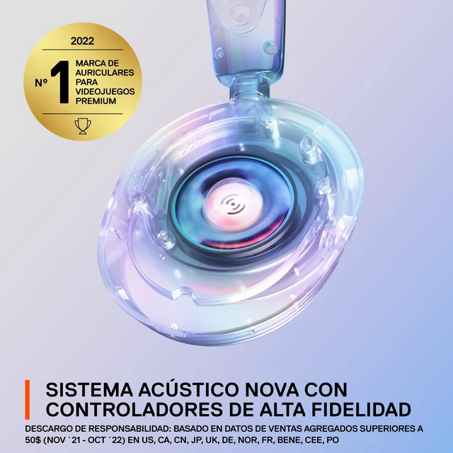 Alt view image 12 of 14 - Arctis Nova 1 Multi-System Gaming Headset Hi-Fi Drivers 360° Spatial Audio Comfort Design Durable Ultra Lightweight Noise-Cancelling Mic PC, PS5/PS4, Switch, Xbox - White