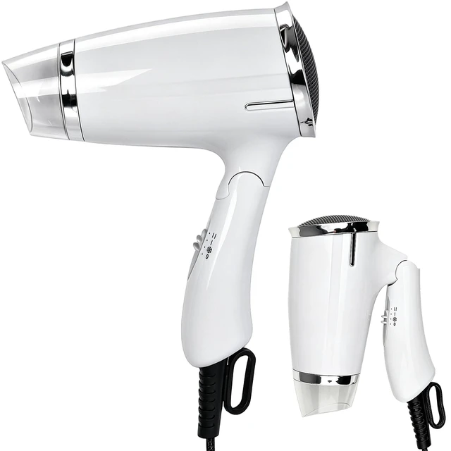 Alt view image 5 of 8 - Mini Foldable 1200W Hair Dryer, 120V Portable Travel Blow Dryer | 1200W High Power Portable Mini Size, Space-saving Foldable Handle Ideal for Business Trips, School Dorm & Daily Hair Care
