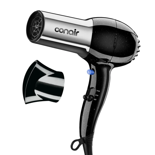 Alt view image 8 of 14 - Ionic Hair Dryer with Concentrator Attachment, 1875W, Full Size | Fast-drying blow dryer with various heat and speed settings and a lightweight design for effortless everyday styling