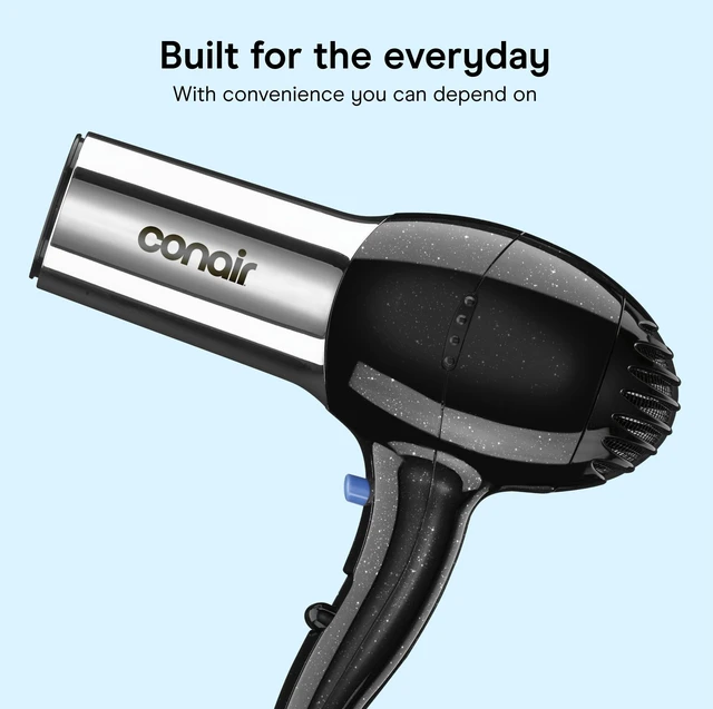 Alt view image 13 of 14 - Ionic Hair Dryer with Concentrator Attachment, 1875W, Full Size | Fast-drying blow dryer with various heat and speed settings and a lightweight design for effortless everyday styling