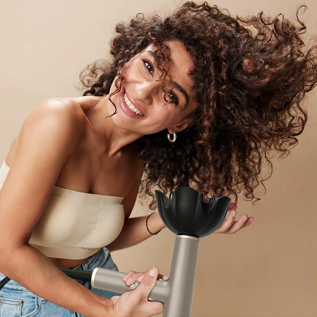 Alt view image 10 of 12 - Professional Hair Dryer with Diffuser Fast Drying 200 Million Ionic Blow Dryer with 110, 000 RPM High-Speed No Heat Damage Intelligent Thermo-Control Low Noise, Silver