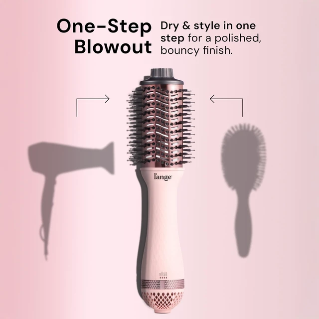 Alt view image 9 of 14 - Le Volume 2-in-1 Titanium Blow Dryer Brush | Frizz Control Blowout Hair Dryer Brush for Drying and Styling | Volumizing Hot Air Styler for All Hairstyles | Oval Barrel | Blush - 60mm
