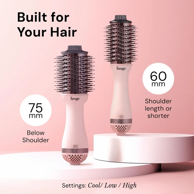 Alt view image 13 of 14 - Le Volume 2-in-1 Titanium Blow Dryer Brush | Frizz Control Blowout Hair Dryer Brush for Drying and Styling | Volumizing Hot Air Styler for All Hairstyles | Oval Barrel | Blush - 60mm