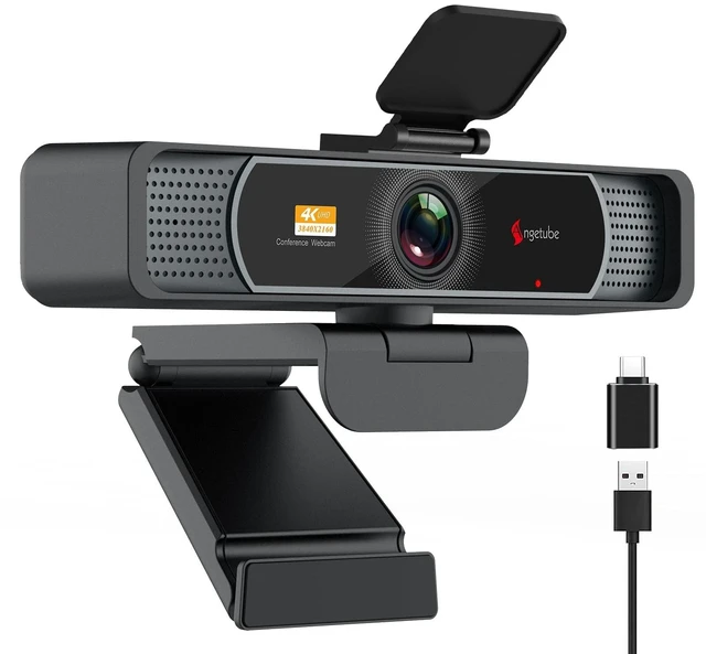 Alt view image 8 of 14 - Wide Angle 4K Webcam for PC, 120° FOV Video Conference Web Camera | PDAF Autofocus, 2 Noise-Cancelling Mics, 1080P@60FPS, Auto Light Correction, USB-A/C, Privacy Cover, for Mac Laptop Desktop