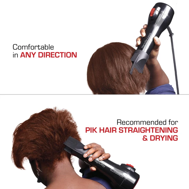 Alt view image 13 of 14 - Handle-Less 2200W Ceramic Tourmaline Hair Dryer, 3 Heat Settings, Pro Blow Dryer with Comb Attachment, Ionic for Frizz-Free Shine, Detangler & Straightening for 4C
