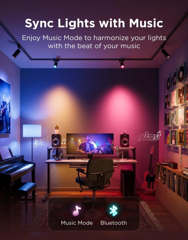 Alt view image 13 of 14 - E12 Led Bulb, Color Changing Candelabra Bulbs 450 LM, 80 CRI, 4 Pack | Smart Light Bulbs for Chandelier/Living Room, Work with Matter, Alexa, Google Assistant, 40 Watt Equivalent, 2.4Ghz Only