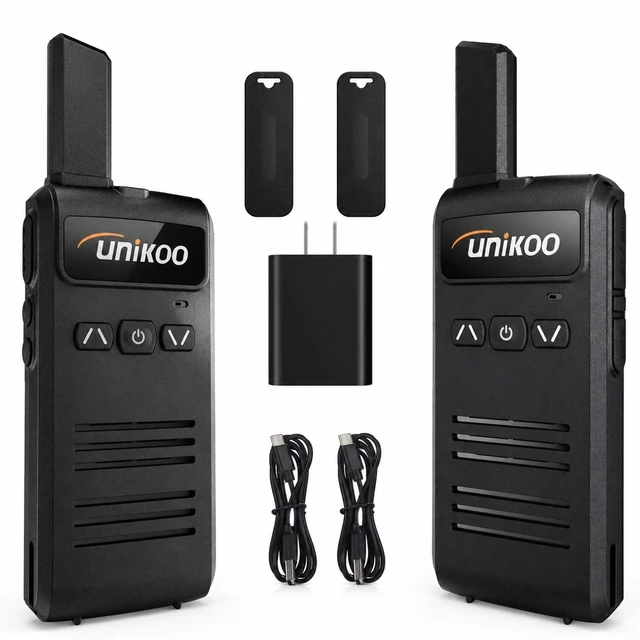 Alt view image 8 of 14 - Walkie Talkies Long Range Rechargeable FRS Two Way Radios(2 Pack) | 16 Channel VOX Hands Free for Family, Camping, Hiking, Road Trip, Hotel, Restaurant, Warehouse USB-C Compact Lightweight