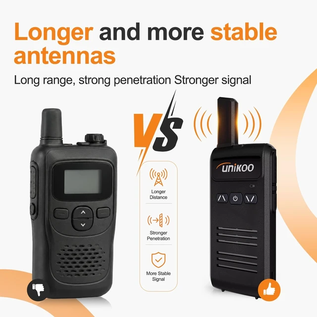 Alt view image 11 of 14 - Walkie Talkies Long Range Rechargeable FRS Two Way Radios(2 Pack) | 16 Channel VOX Hands Free for Family, Camping, Hiking, Road Trip, Hotel, Restaurant, Warehouse USB-C Compact Lightweight