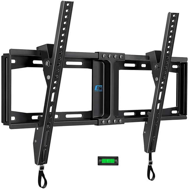 Alt view image 8 of 14 - Heavy Duty Tilt TV Wall Mount for 32-86 Inch Flat/Curved Screen | Max VESA 600x400mm, Holds up to 165 lbs, Fits 8-24" Wood Studs, Universal Low Profile Tilting TV Bracket, Space Saving HV9601