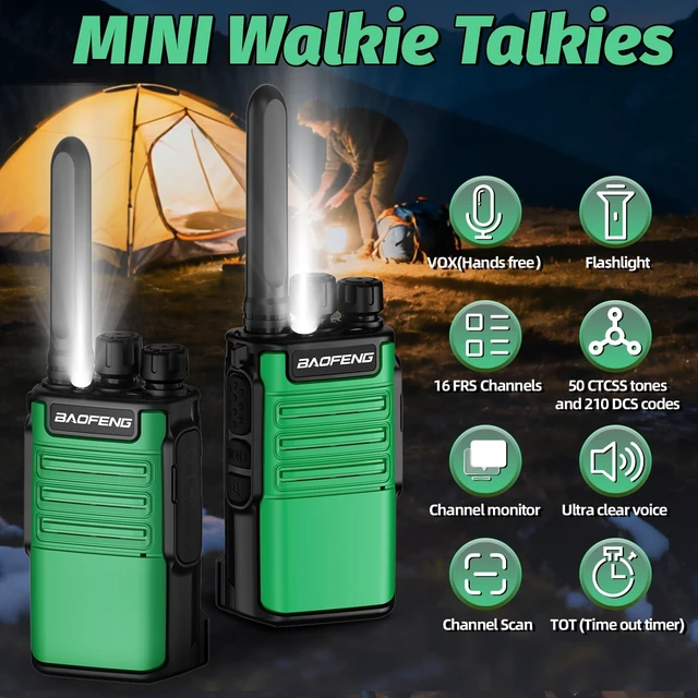 Alt view image 10 of 14 - Walkie Talkies Long Range for Adults,Rechargeable Walkie Talkie FRS Radio Baofeng 4 Pack Waki Taki Walkie-Talkie 1500mAh, Flashlight, USB-C Charger BF-V8 for Hunting Camping Cruise