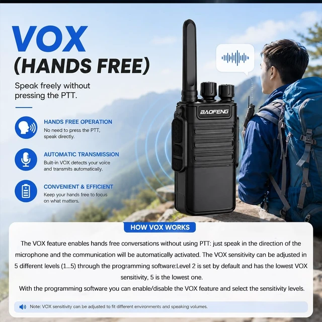 Alt view image 9 of 14 - Walkie Talkies Long Range for Adults,Rechargeable Walkie Talkie FRS Radio Baofeng 4 Pack Waki Taki Walkie-Talkie 1500mAh, Flashlight, USB-C Charger BF-V8 for Hunting Camping Cruise