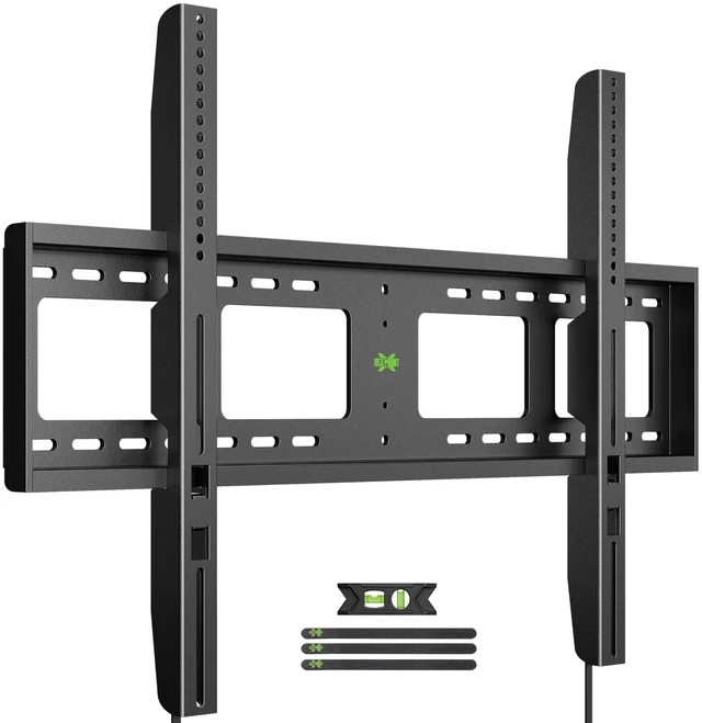 Alt view image 8 of 14 - Heavy Duty Fixed TV Wall Mount for 65-100 inch Flat TVs, Max Load 200 Lbs, Low Profile Bracket Fits 16" 18" 24" 32 inch Stud Spacing, Max VESA 800x600mm for Most 65 75 85 86 90 98 100 TVs