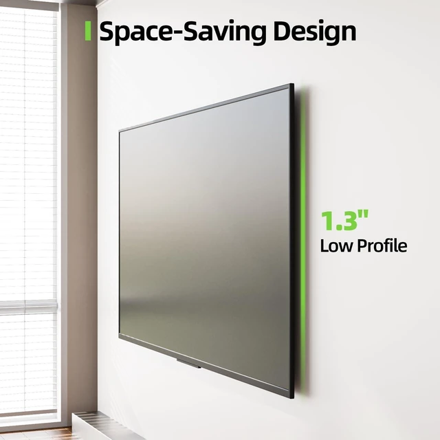 Alt view image 10 of 14 - Heavy Duty Fixed TV Wall Mount for 65-100 inch Flat TVs, Max Load 200 Lbs, Low Profile Bracket Fits 16" 18" 24" 32 inch Stud Spacing, Max VESA 800x600mm for Most 65 75 85 86 90 98 100 TVs