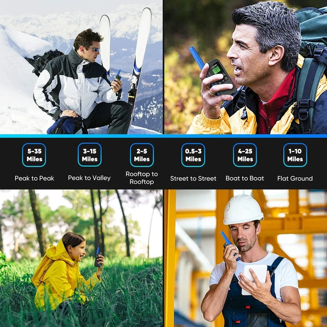 Alt view image 9 of 14 - Walkie Talkies - GOCOM G600 FRS Two Way Radio for Adults 2W Long Range Walkie Talkie Rechargeable, VOX Scan, NOAA & Weather Alerts, LED Lamplight 2 Pack Hand held radios