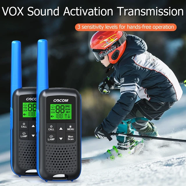 Alt view image 12 of 14 - Walkie Talkies - GOCOM G600 FRS Two Way Radio for Adults 2W Long Range Walkie Talkie Rechargeable, VOX Scan, NOAA & Weather Alerts, LED Lamplight 2 Pack Hand held radios