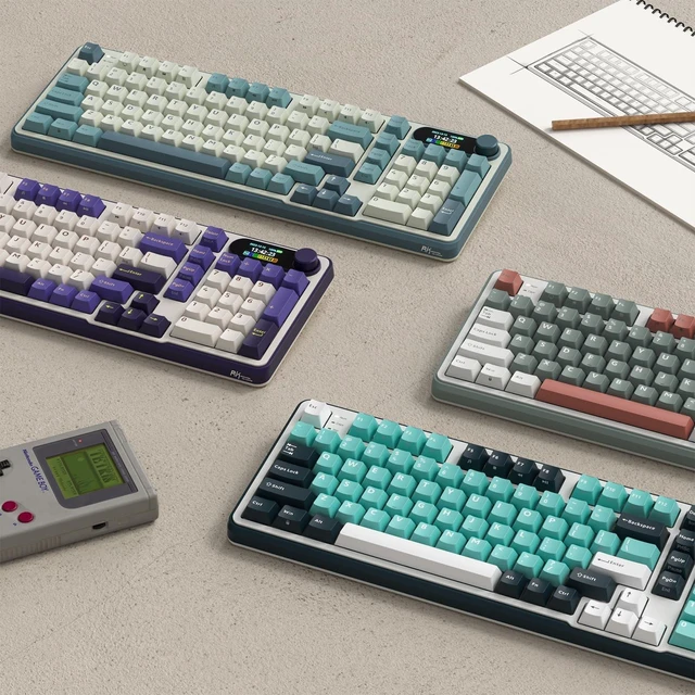 Alt view image 14 of 14 - ROYAL KLUDGE S98 Wireless Mechanical Keyboard w/Smart Display & Knob | 96% Top Mount RGB Gaming Keyboard BT/2.4G/USB-C, 5-Layer Noise Dampening, Creamy Sound Pre-lubed Switch,Hot Swap, 98 Keys