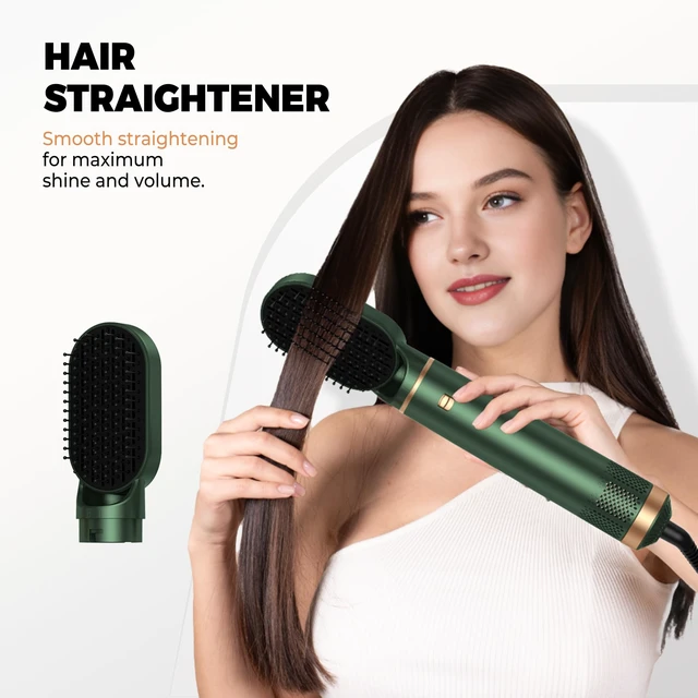 Alt view image 11 of 14 - 5 in 1 Blow Dryer Brush, Upgrade Hair Dryer Brush Set Multifunctional | Air Styler Curling Wrap Air Curler, Hot Air Brush Curling Iron Hair Styling Tools As A Gift for Straight/Curl/Dry/Smooth