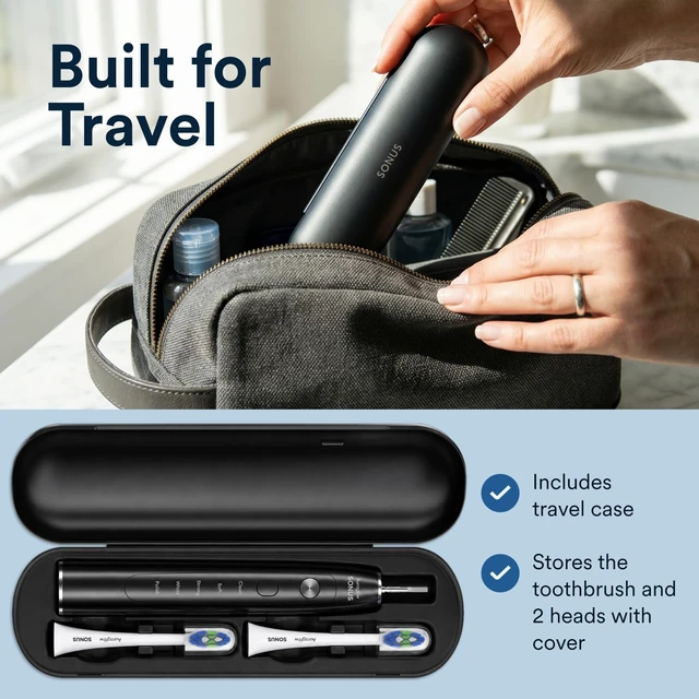 Alt view image 14 of 14 - Electric Toothbrush for Adults, Strong Sonic Toothbrush, 40,000 VPM, Rechargeable, 5 Modes, Removes 10x More Plaque, IPX7, 30-Day Battery, 2 Brush Heads & Travel Case