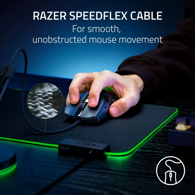 Alt view image 13 of 14 - Cobra Wired Gaming Mouse, Gen-3 Optical Switches, 58g, Black | Chroma RGB Lighting with Underglow, Precise 8500 DPI Optical Sensor, 100% PTFE Mouse Feet