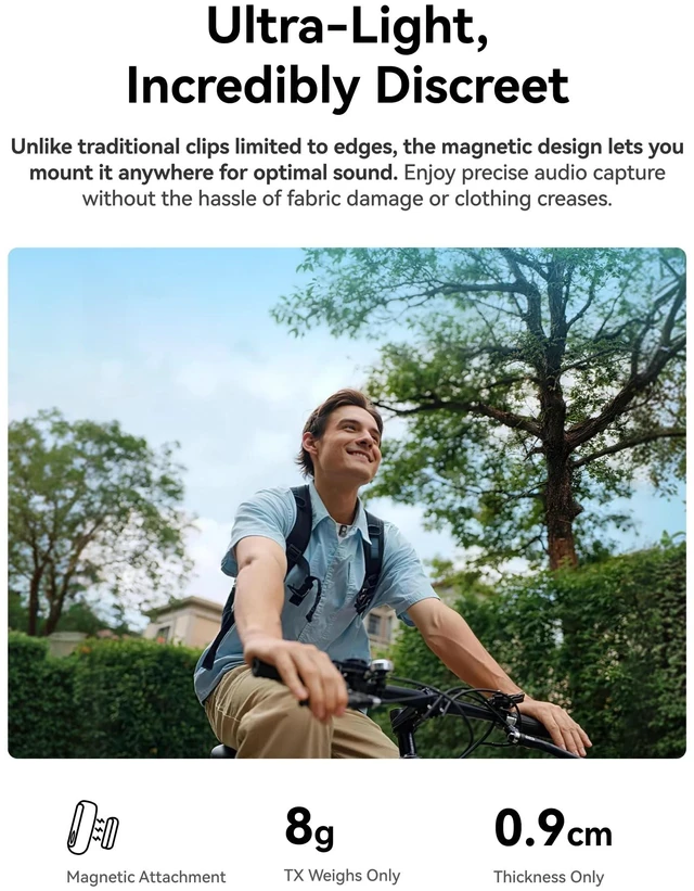 Alt view image 12 of 14 - Lark A1(2TX + USB-C RX), Wireless Microphone for iPhone & Android | Detail-Rich Studio Audio, 3-Level Noise Cancellation, Magnetic Mini Lavalier Mic for Video Recording & Live Streaming