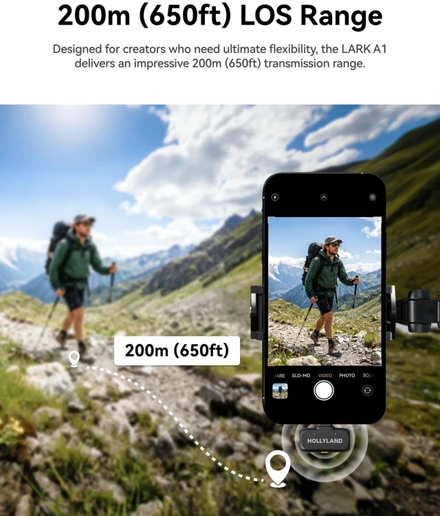 Alt view image 13 of 14 - Lark A1(2TX + USB-C RX), Wireless Microphone for iPhone & Android | Detail-Rich Studio Audio, 3-Level Noise Cancellation, Magnetic Mini Lavalier Mic for Video Recording & Live Streaming