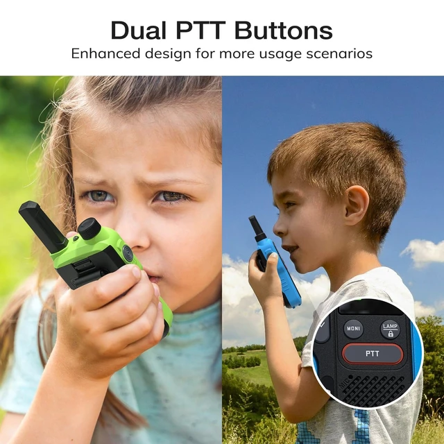 Alt view image 9 of 14 - GT-18 Walkie Talkies for Kids Adults Ages 3-12 License Free, 3 Pack | Long Range Two Way Radios, 1500mAh Rechargeable Battery, NOAA, 22 FRS Channels Scan, Camping, Hiking, and Family Outings