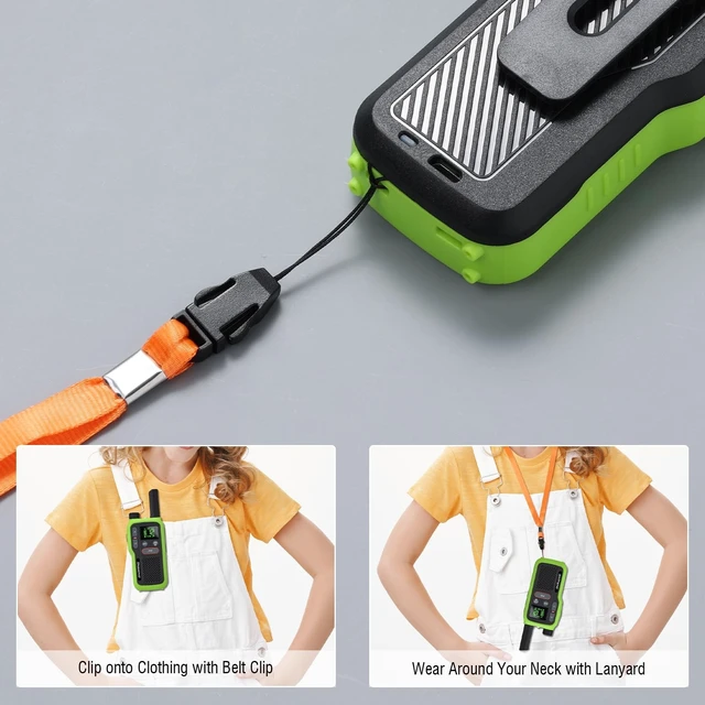 Alt view image 13 of 14 - GT-18 Walkie Talkies for Kids Adults Ages 3-12 License Free, 3 Pack | Long Range Two Way Radios, 1500mAh Rechargeable Battery, NOAA, 22 FRS Channels Scan, Camping, Hiking, and Family Outings
